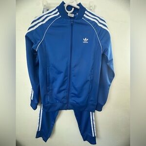 Adidas Unisex Blue Tracksuit, Size L/G 13-14 Y